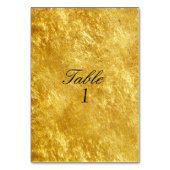 Carte de numéro de table de mariage or (Dos)