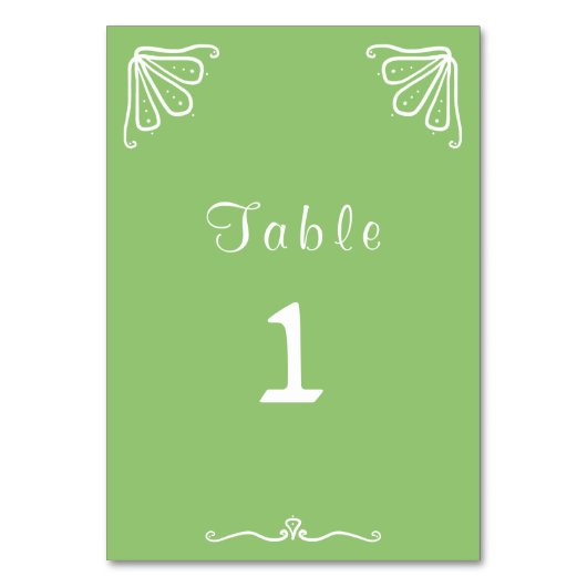 Carte de numéro de table de Mariage personnalisé T (Par défaut)