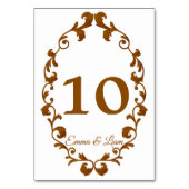 Carte de numéro de table de mariage rustique mexic (Dos)