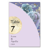 Carte de numéro de table de Mariage violet de lune (Par défaut)