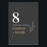 Carte de numéro de table de montage minimaliste mo<br><div class="desc">Invitations invités à votre mariage avec cette carte de numéro de table personnalisable simple et moderne, qui dispose d'une police propre sur l'arrière - plan de charbon de bois. Cette invitation est parfaite pour toute saison. Pour une personnalisation plus avancée de cette conception, par exemple la modification de la disposition,...</div>