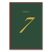 Carte de numéro de table de Noël Luxe (Dos)