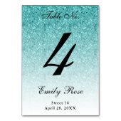 Carte de numéro de table de Parties scintillant en (Par défaut)