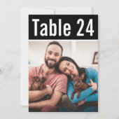 Carte de numéro de table de photo de animal de com (Devant)