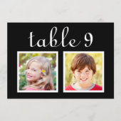 Carte de numéro de table de photos de l'enfance no (Devant)