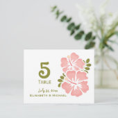 Carte de numéro de table de réception de mariage à (Debout devant)