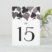 Carte de numéro de table de réception de mariage à (Debout devant)