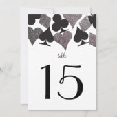 Carte de numéro de table de réception de mariage à (Dos)