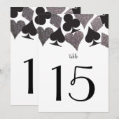 Carte de numéro de table de réception de mariage à (Devant / Derrière)