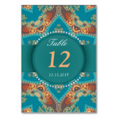 Carte de numéro de table de réception de mariage e (Par défaut)