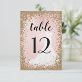 Carte de numéro de table de robe de mariée de Part (Debout devant)