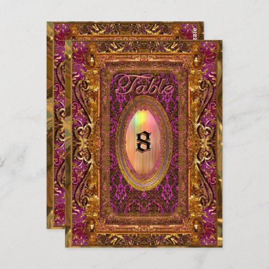 Carte de numéro de table de Rollhurst Victorian (Devant / Derrière)