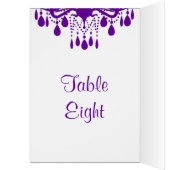 Carte de numéro de table de salle de bal (violet) (Intérieur (Gauche))