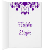 Carte de numéro de table de salle de bal (violet) (Intérieur (Droit))