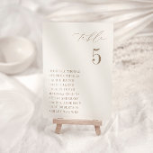 Carte de numéro de table de siège OASIS Taupe