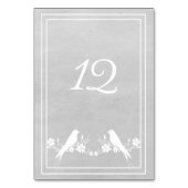 Carte de numéro de table de tableau de lovebird gr (Dos)