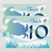 Carte de numéro de table de vie marine8 (Devant / Derrière)