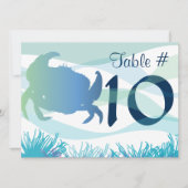 Carte de numéro de table de vie marine8 (Devant)