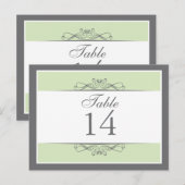 Carte de numéro de table décorative moderne (Devant / Derrière)