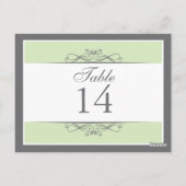 Carte de numéro de table décorative moderne (Dos)