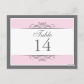 Carte de numéro de table décorative moderne (Dos)