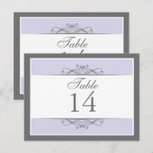 Carte de numéro de table décorative moderne (Devant / Derrière)