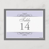 Carte de numéro de table décorative moderne (Dos)