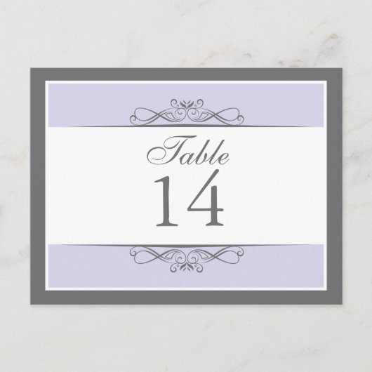 Carte de numéro de table décorative moderne (Devant)