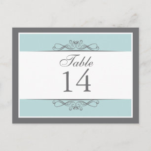 Carte de numéro de table décorative moderne