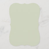 Carte de numéro de table découpée en sage pour mar (Dos)