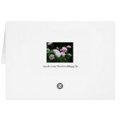 Carte de numéro de table des fleurs roses roses. (Dos Horizontal)