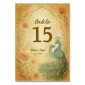 Carte de numéro de table des Mariages indiens de P (Par défaut)