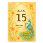 Carte de numéro de table des Mariages indiens de P (Par défaut)