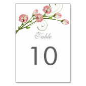 Carte de numéro de table des Roses de jardin (Dos)