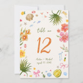 Carte de numéro de table dessinée à la main de sty (Devant)