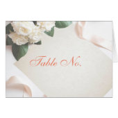 Carte de numéro de table d'invité Élégant blanc (Devant Horizontal)