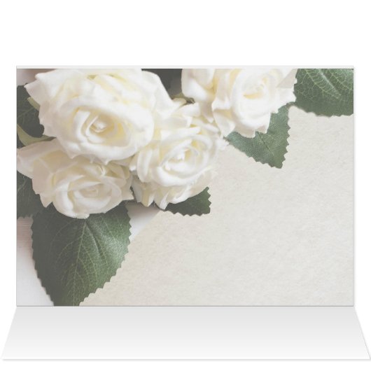 Carte de numéro de table d'invité Élégant blanc (Intérieur Horizontal (haut))