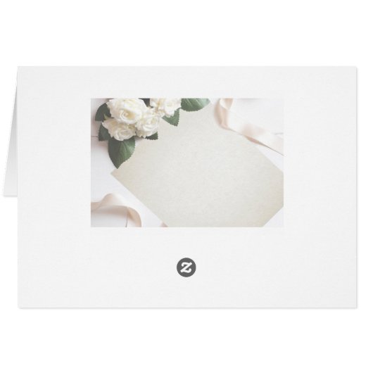 Carte de numéro de table d'invité Élégant blanc (Dos Horizontal)