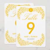 Carte de numéro de table double face Blissful Laur (Devant / Derrière)