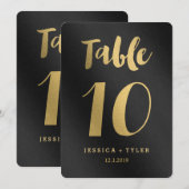 Carte de numéro de table double face Shining Promi (Devant / Derrière)