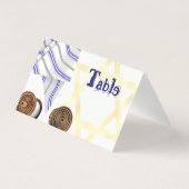 Carte de numéro de table du Bat mitzvah inscriptib (Back)