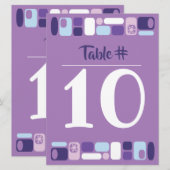 Carte de numéro de table du Bat mitzvah SO MOD (Devant / Derrière)