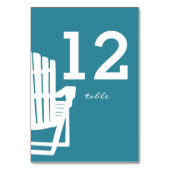 Carte de numéro de table du fauteuil Adirondack (Dos)