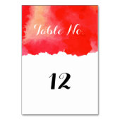 Carte de numéro de table du Mariage d'aquarelle ro (Dos)