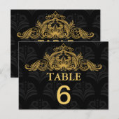 Carte de numéro de table du Mariage de Canterbury (Devant / Derrière)