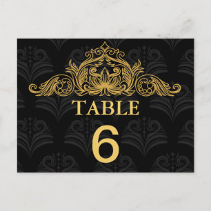 Carte de numéro de table du Mariage de Canterbury
