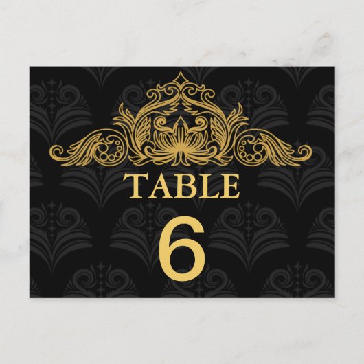 Carte de numéro de table du Mariage de Canterbury (Devant)