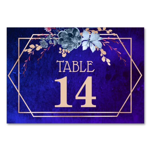 Carte de numéro de table du Mariage de fleurs viol (Devant)