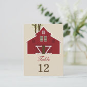 Carte de numéro de table du Mariage de la grange r (Debout devant)