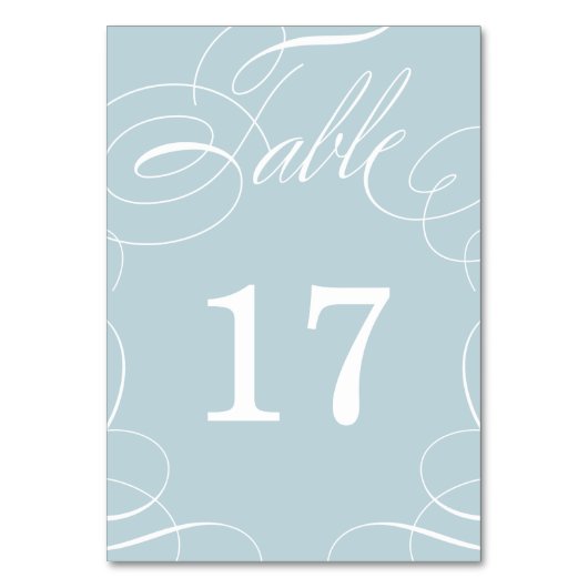 Carte de numéro de table du Mariage de lavage clas (Par défaut)